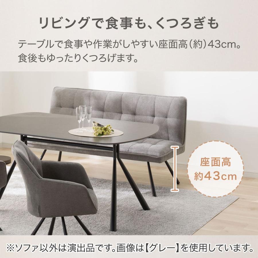 ニトリ（NITORI） 2人掛けソファ 布張りタイプ (GN222 GY) : ニトリ