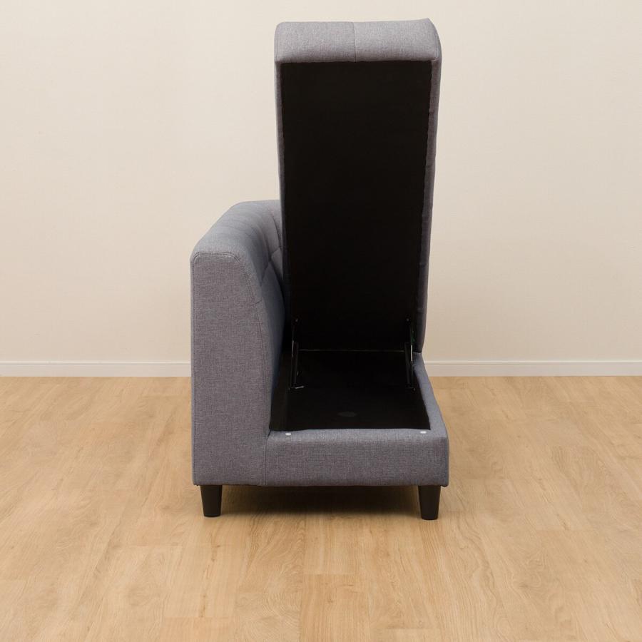 ニトリ 布張り収納付き左肘カウチソファ(ボックス AQ-MGY