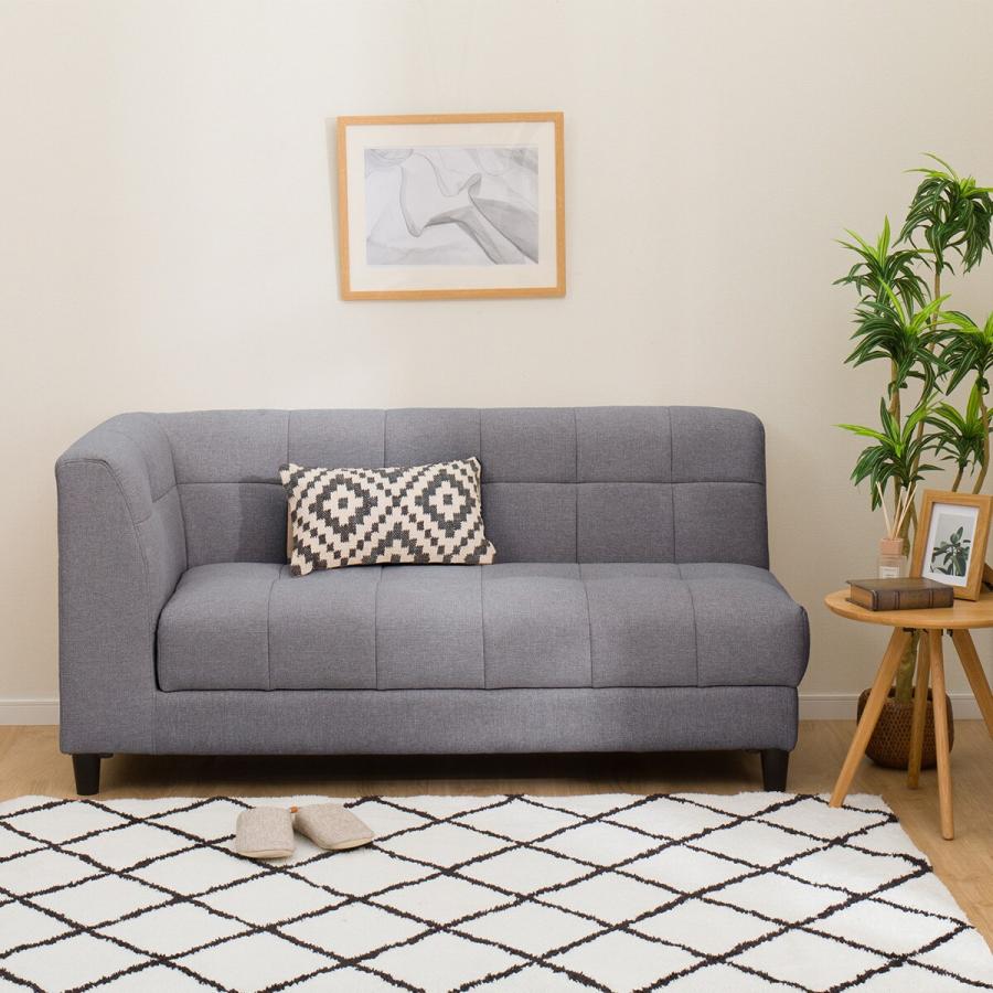 ニトリ（NITORI） 布張り収納付き右肘カウチソファ(ボックス AQ-MGY