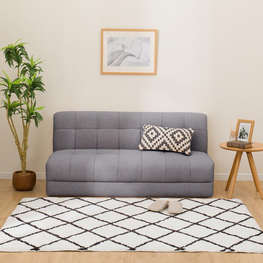 ニトリ（NITORI） 傷・汚れに強いファブリック2人掛けソファ(ボックス