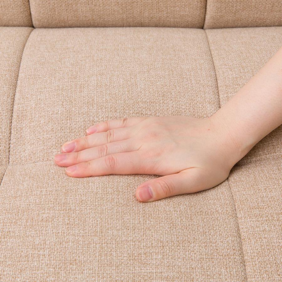 ニトリ（NITORI） 傷・汚れに強いファブリック収納付き右肘カウチ