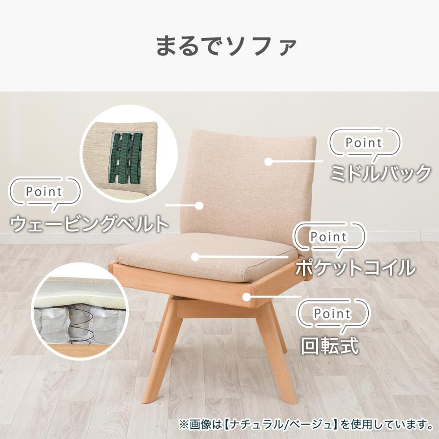 ニトリ（NITORI） 傷・汚れに強いファブリック ダイニング回転チェア(N 