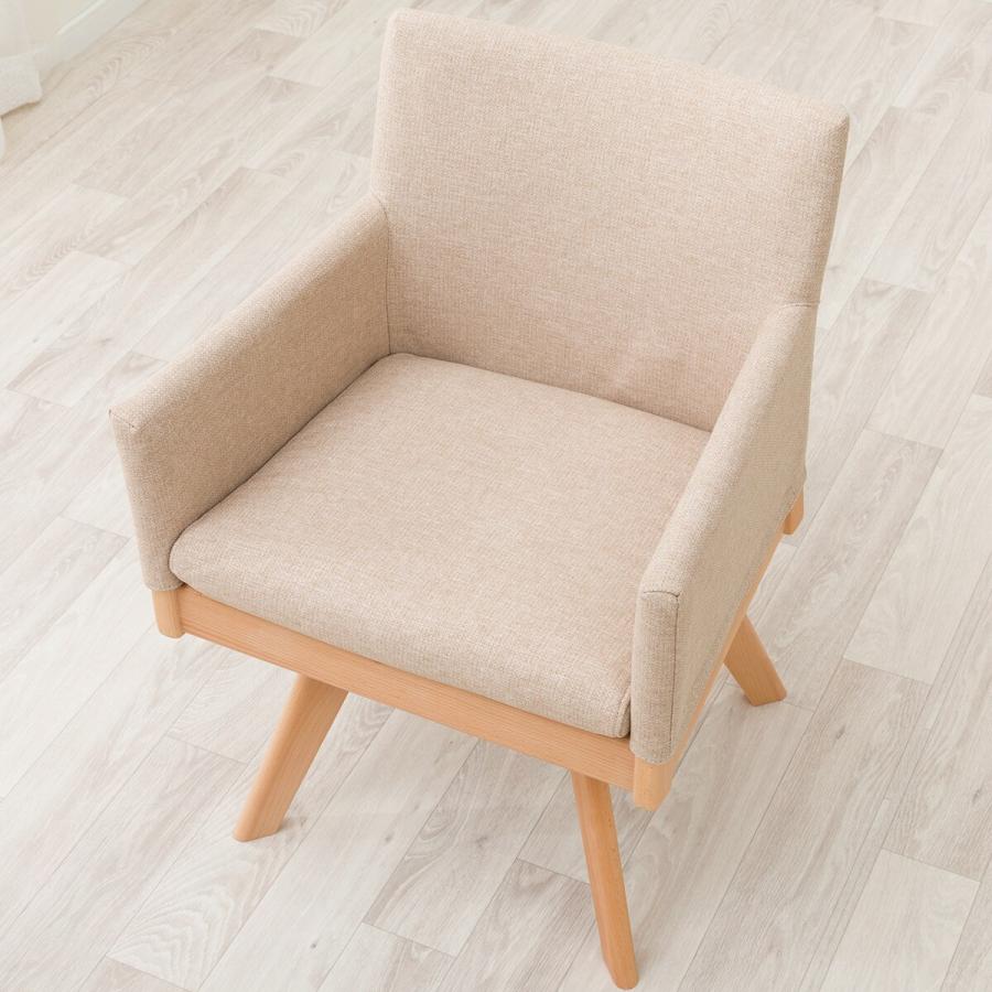 ニトリ（NITORI） 傷・汚れに強いファブリック ダイニング回転チェア(N