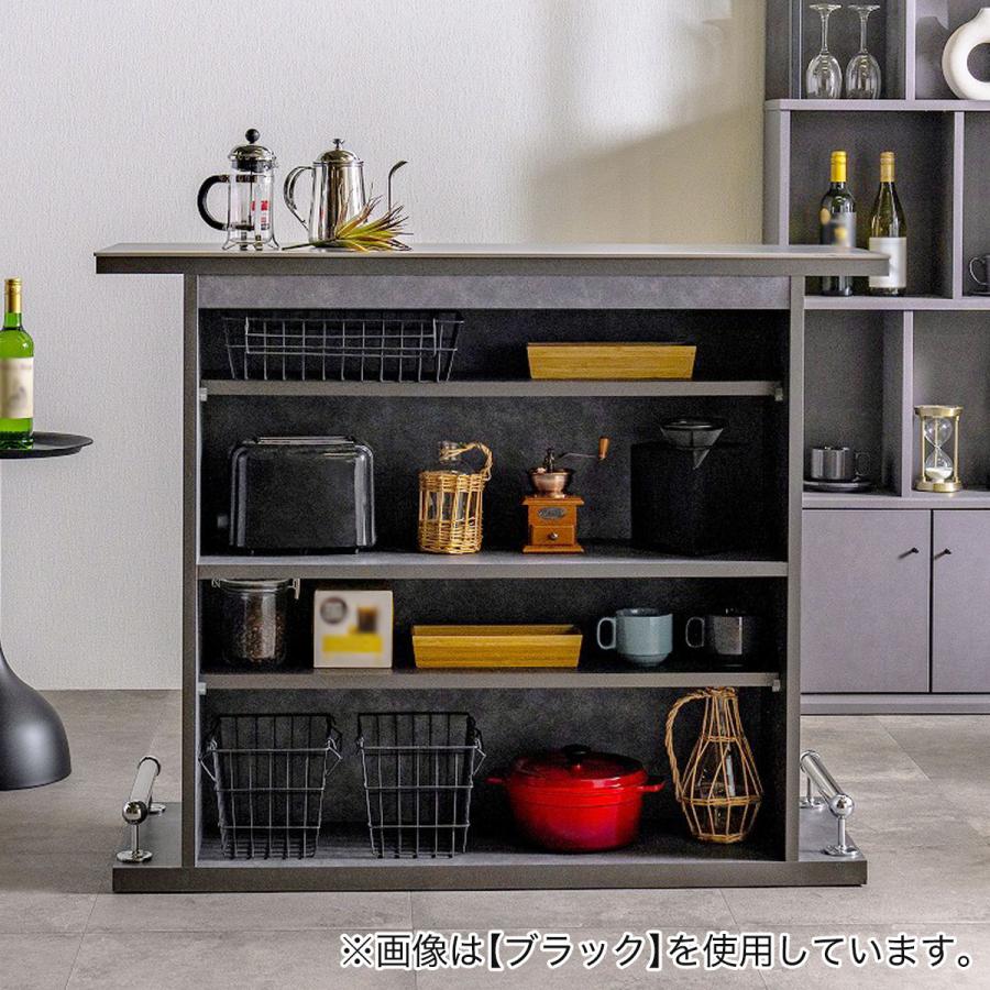 ニトリ（NITORI） セラミック天板モダンバーカウンター (幅120cm WH