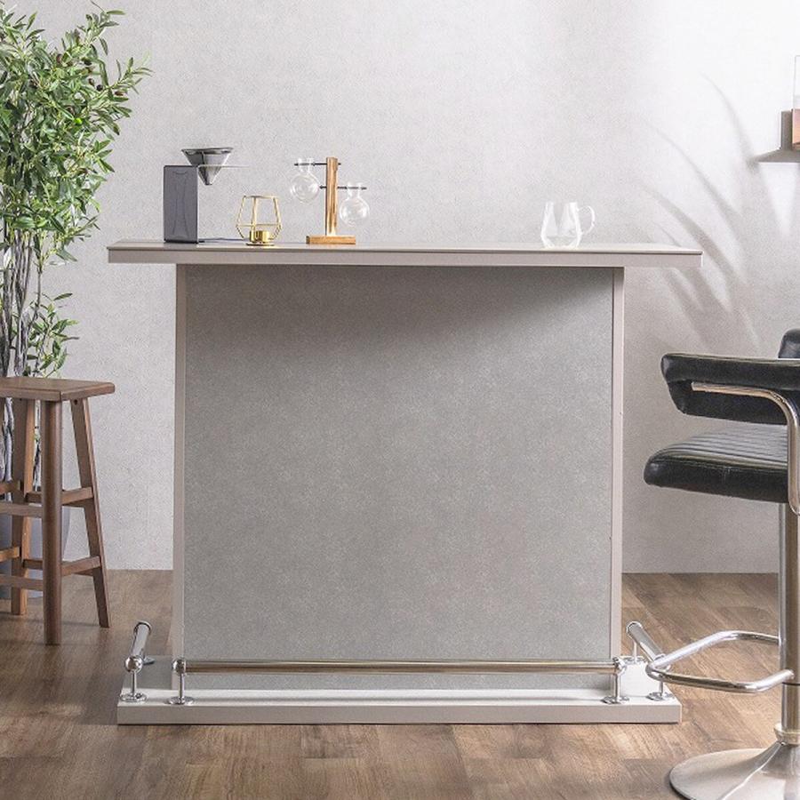 ニトリ（NITORI） セラミック天板モダンバーカウンター (幅120cm GY