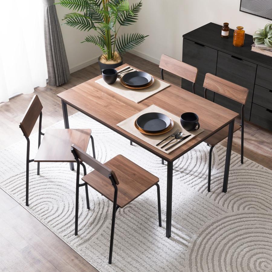 ニトリ（NITORI） 木目調ダイニング5点セット (CD01 ミドルブラウン