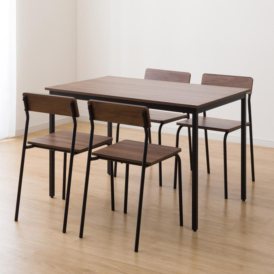 ニトリ（NITORI） 木目調ダイニング5点セット (CD01 ミドルブラウン