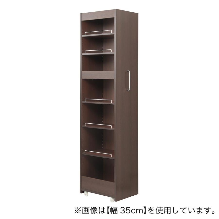 頑丈すき間ワゴン 35cm幅 完成品 日本製 隙間 ストッカー 収納 ストック ニトリ ［棚7段］頑丈すき間ワゴン DBR（幅35×奥行45cm