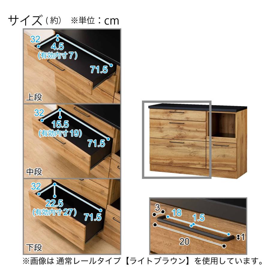 ニトリ（NITORI） キッチンカウンター ソフトクローズタイプ(IM301