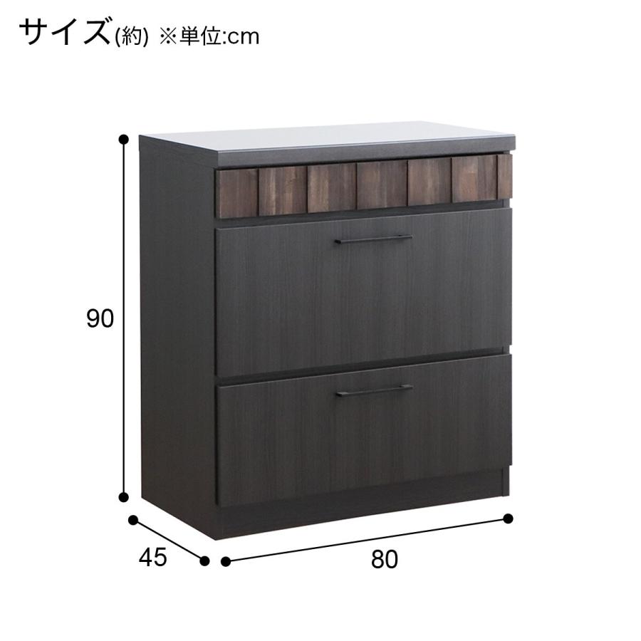 black cat　ニトリ キッチンカウンター ニトリ（NITORI） カウンター(TK305C 80 BK) : ニトリ Yahoo!店 - 通販