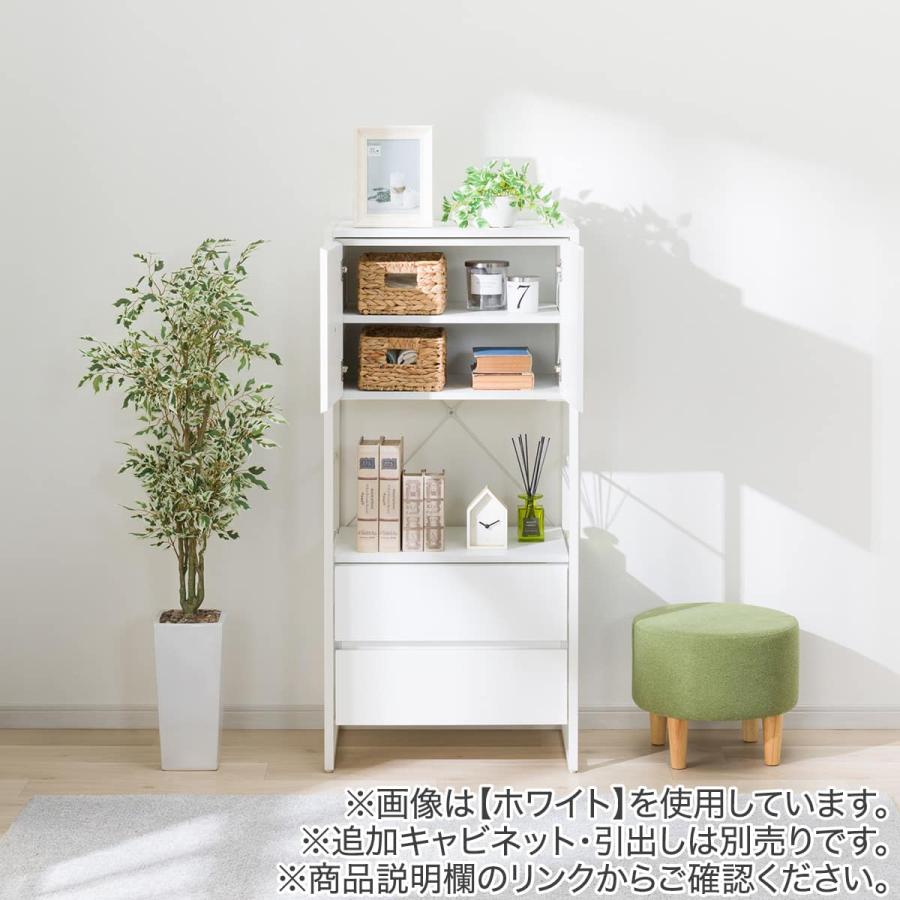 ニトリ（NITORI） 組み合わせシェルフ 本体 3段 (FL201 1257 MBR/BK