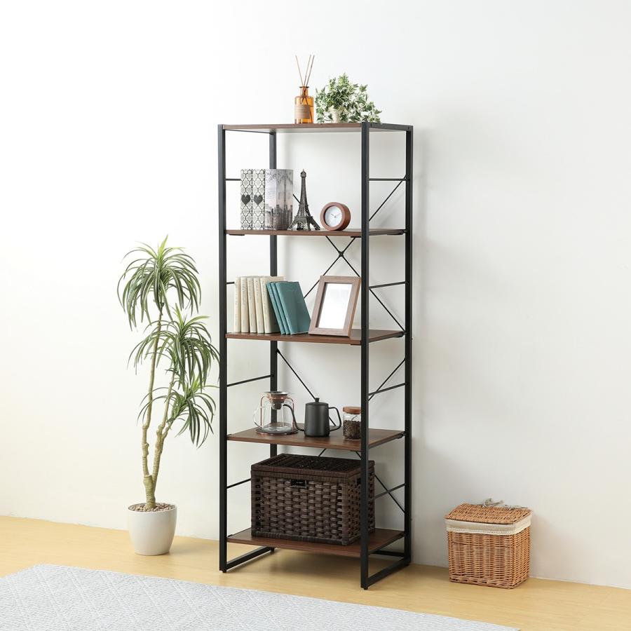 ニトリ（NITORI） 組合せシェルフ本体(FL201 4段 MBR/BK) : ニトリ