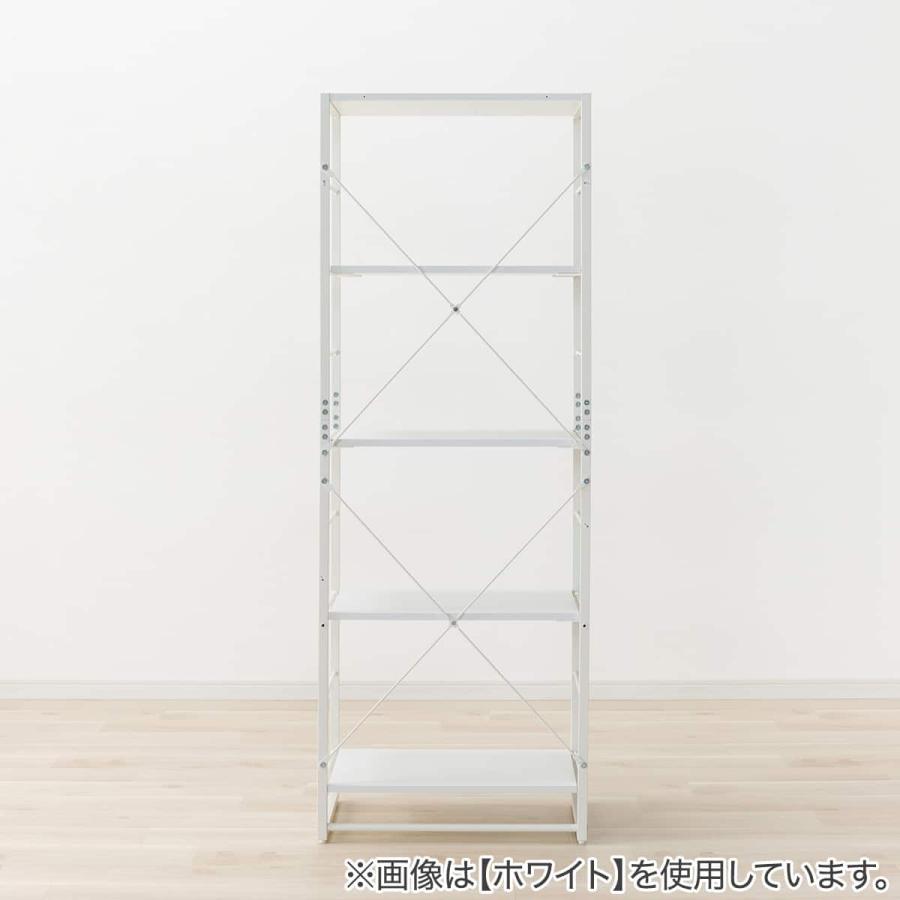ニトリ（NITORI） 組み合わせシェルフ 本体 4段 (FL201 1657 MBR/BK