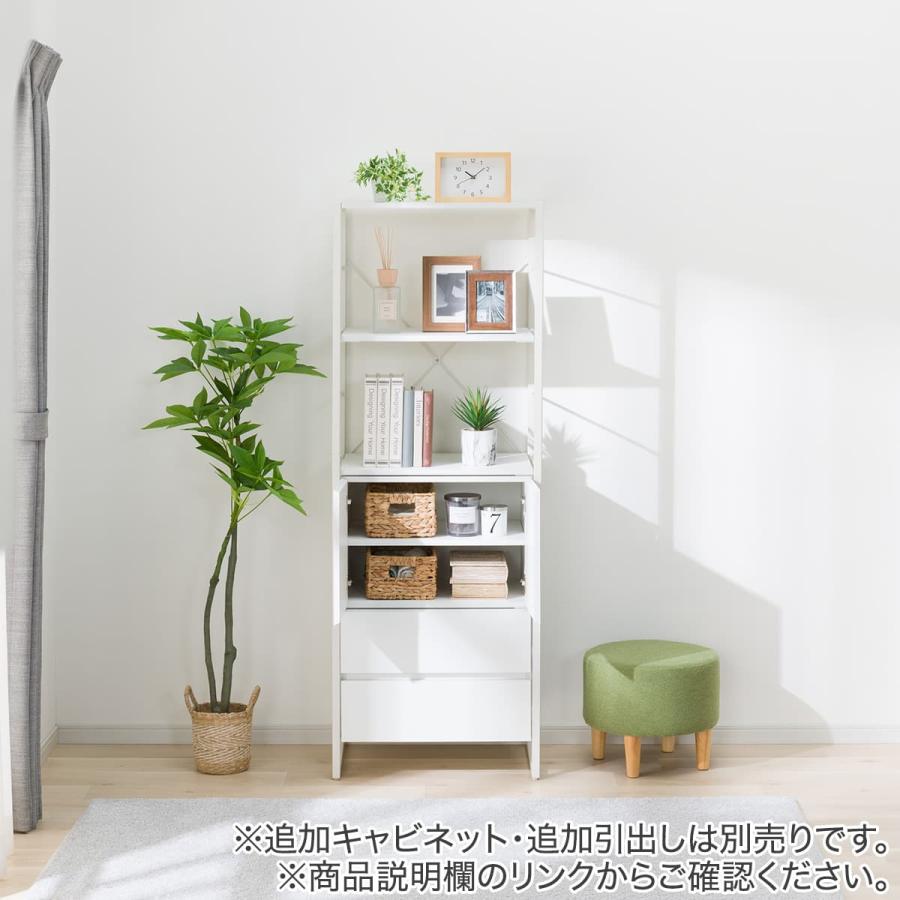ニトリ（NITORI） 組み合わせシェルフ 本体 4段 (FL201 1657 WH/WH