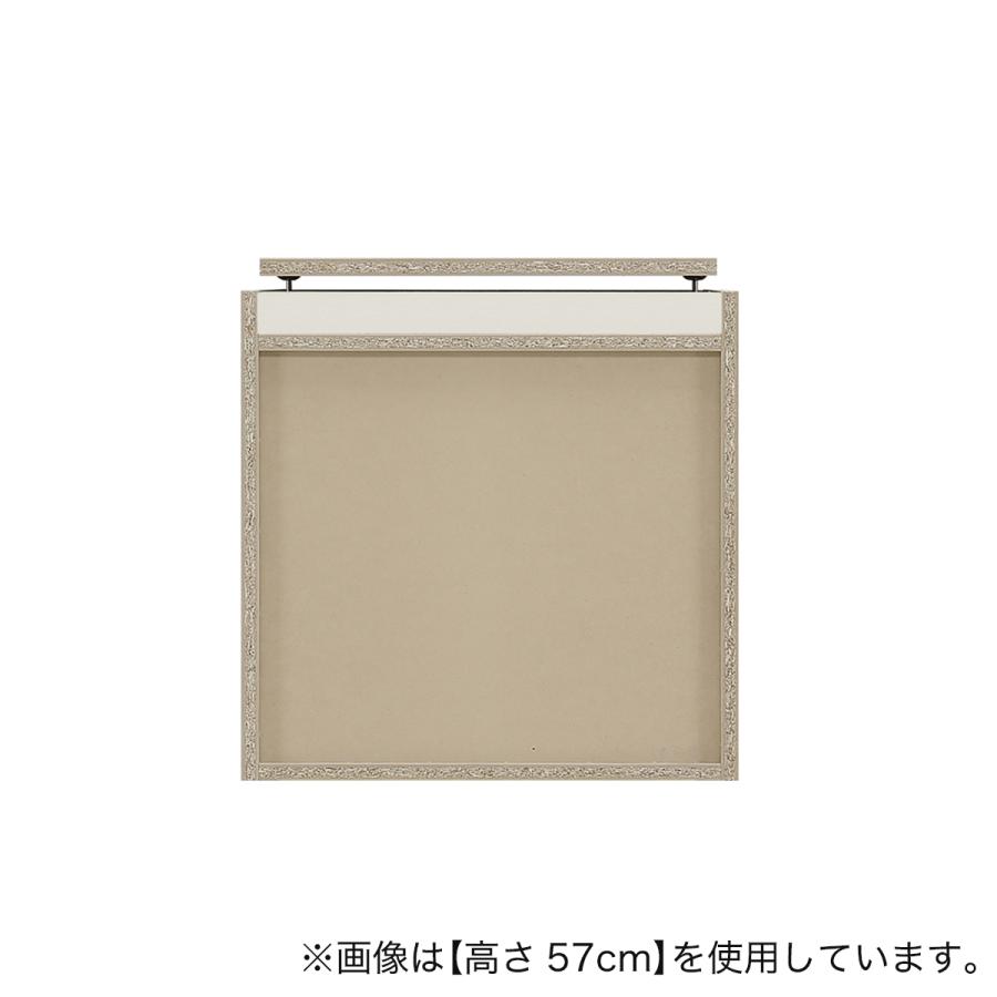 高さ1cm単位で選べる 見せない家電収納専用上置き (幅57.5×高さ48cm WW) ニトリの画像