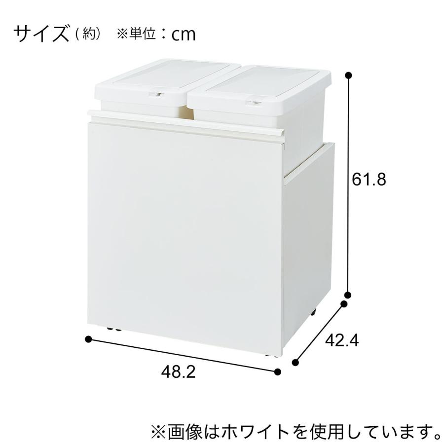 ニトリ（NITORI） RGダストワゴン(37L ブラックツイン) : ニトリ Yahoo
