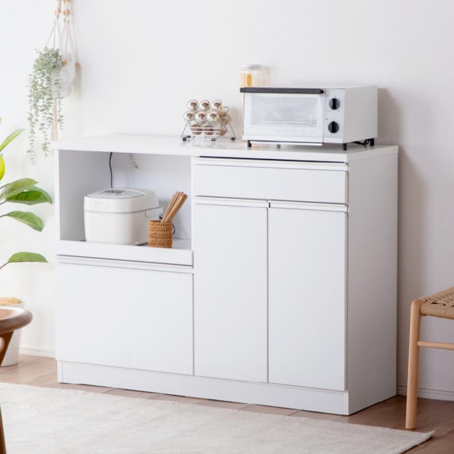 ニトリ　ホワイト キッチンカウンター 収納 ニトリ（NITORI） 大容量キッチンカウンター (幅118cm ホワイト