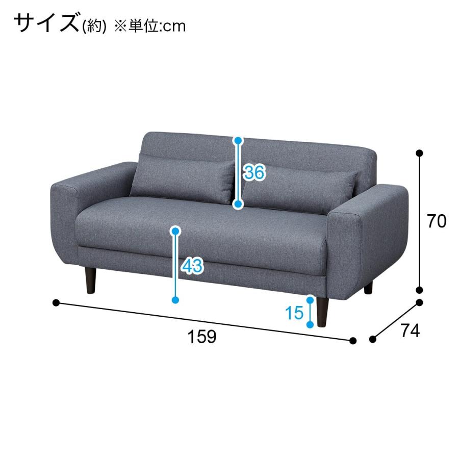 ★ジモティ割あり★ NITORI ソファー2人掛け グレー H73×D90×W150 クリーニング済み HJ6170 ☆ジモティ割あり☆ NITORI ソファー2人掛け グレー H73×D90×W150