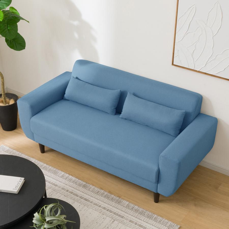 [幅129cm]2人用布張りソファ ニトリ ニトリ（NITORI） ソファー ソファ 2人掛け 布張りソファ(CX01 BL