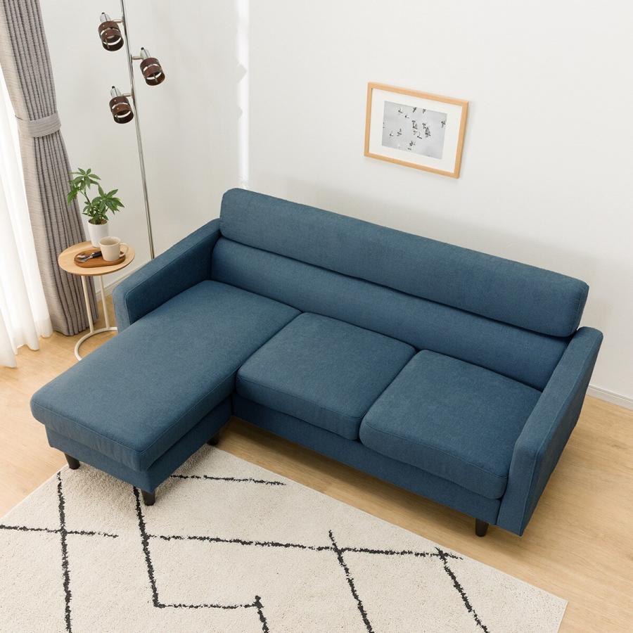 ニトリ（NITORI） ソファー ソファ 布張りL型ソファ(DJ06ー2 NV