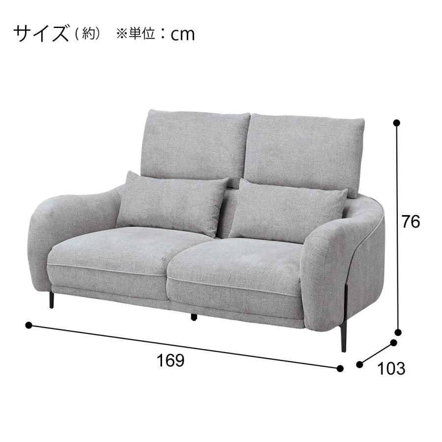 ニトリ（NITORI） 布張り2人掛けソファ(SK8125 LGY) : ニトリ Yahoo!店