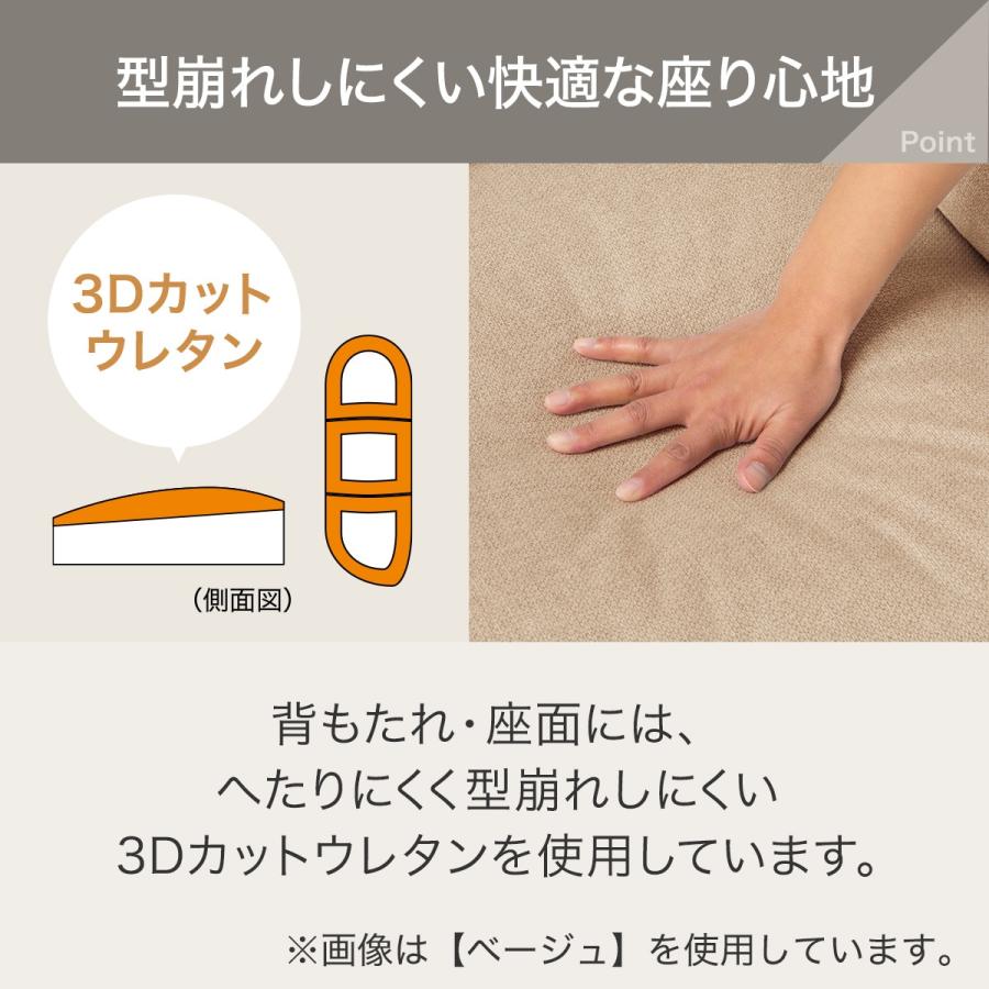 2人掛けソファ 布張りタイプ (Nポケット BS12 S-LO AQ-MGY) ニトリ_4