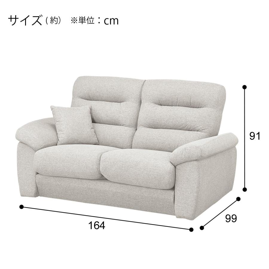 2人掛け布張りソファ(Nポケット BS12 H-LO Nシールド AQ-LGY) ニトリ 