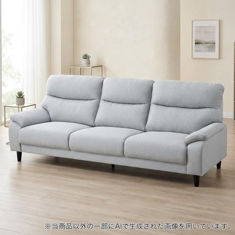ニトリ（NITORI） 3.5人掛けソファ 布張りタイプ(MK02 KD 220 LGY