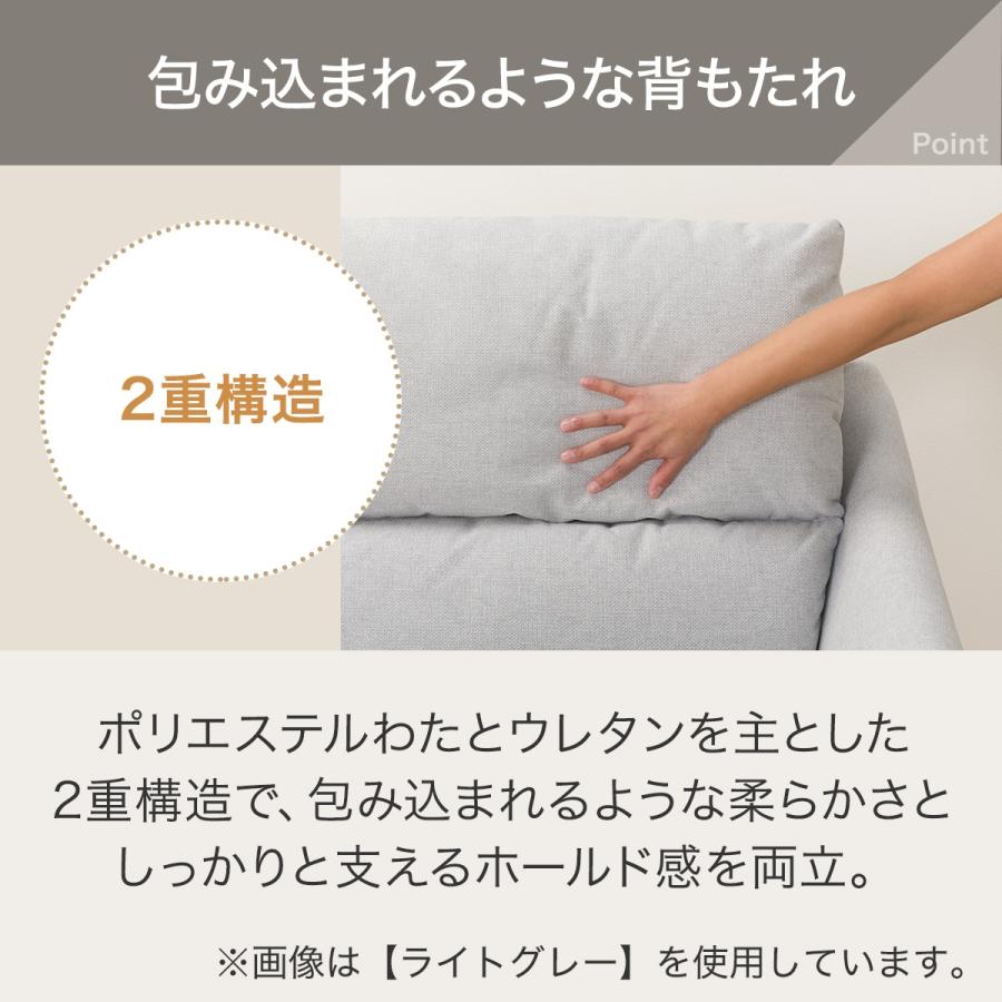 ニトリ（NITORI） 2人掛けソファ 布張りタイプ (Nポケット BS09 AQ-MGY