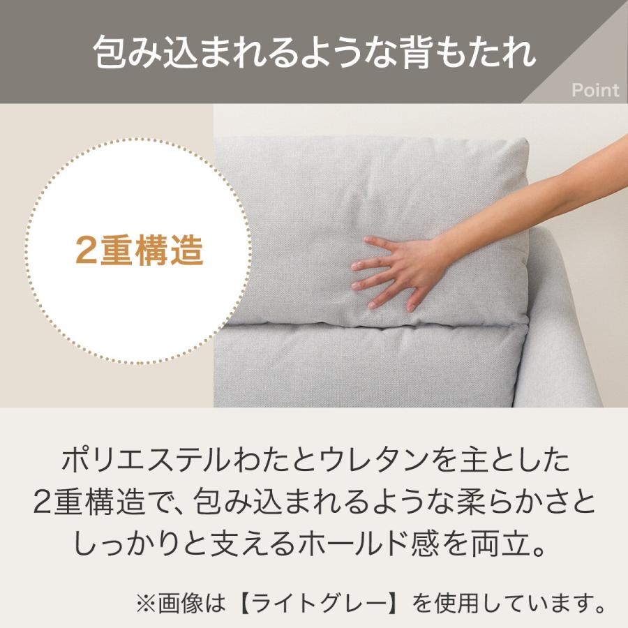 ニトリ（NITORI） 3人掛け布張りソファ(ポケット BS09 NシールドAQ-LGY