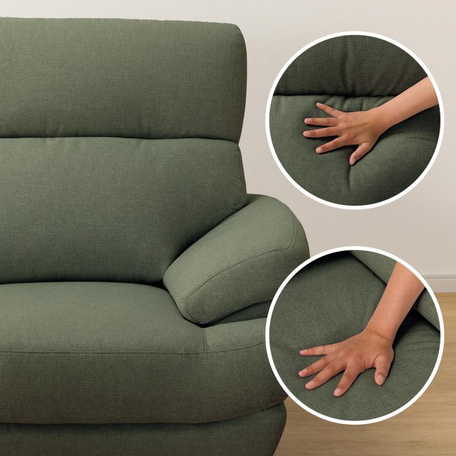 ニトリ 布製 2人掛けソファ（グレイッシュグリーン） 布製 2人掛けソファ 129cm グレイッシュグリーン 布製 2人掛け