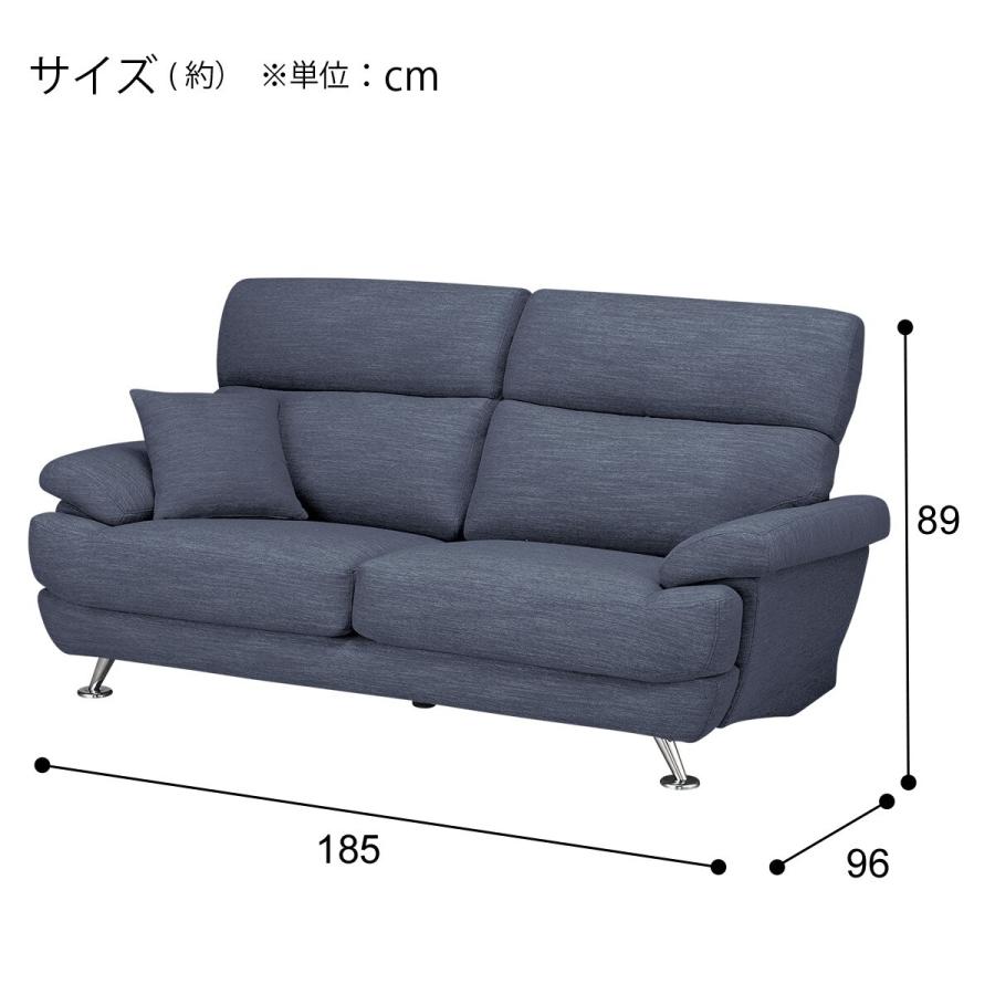 3人掛け布張りソファ(Nポケット BS13 AQ-DBL) ニトリ : 2110300003873  