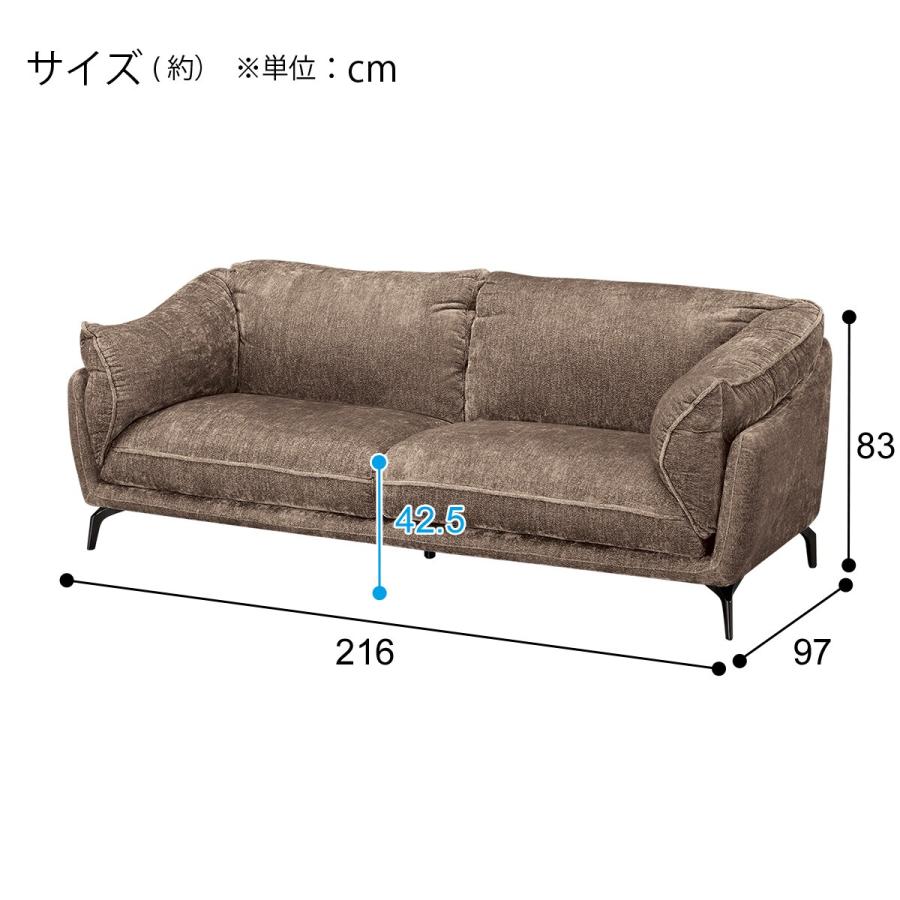 ニトリ（NITORI） 布張り3人掛けソファ(FR01 MO) : ニトリ Yahoo!店 