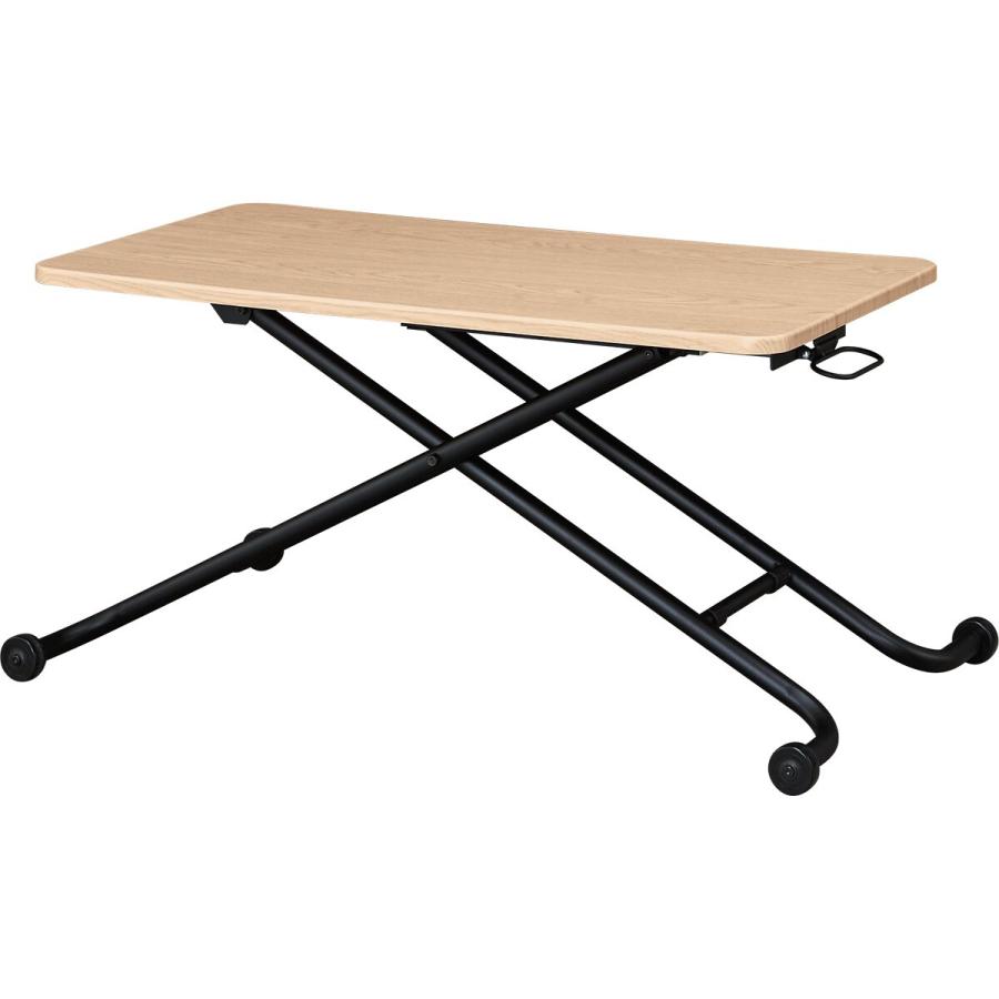 ニトリ（NITORI） 昇降テーブル(TC01 90 LBR/BK) ニトリ期間限定：4/6