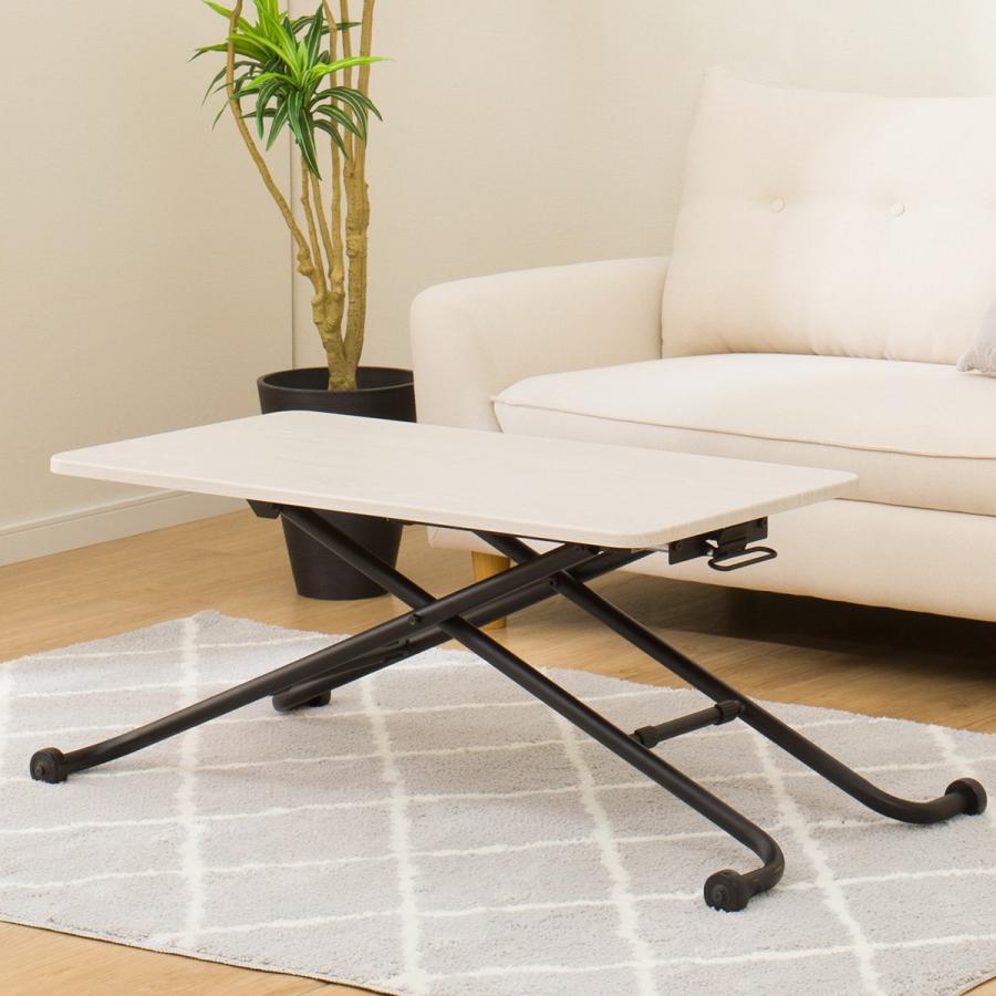 ニトリ（NITORI） 昇降テーブル(TC01 90 WW/BK) ニトリ期間限定：4/6迄