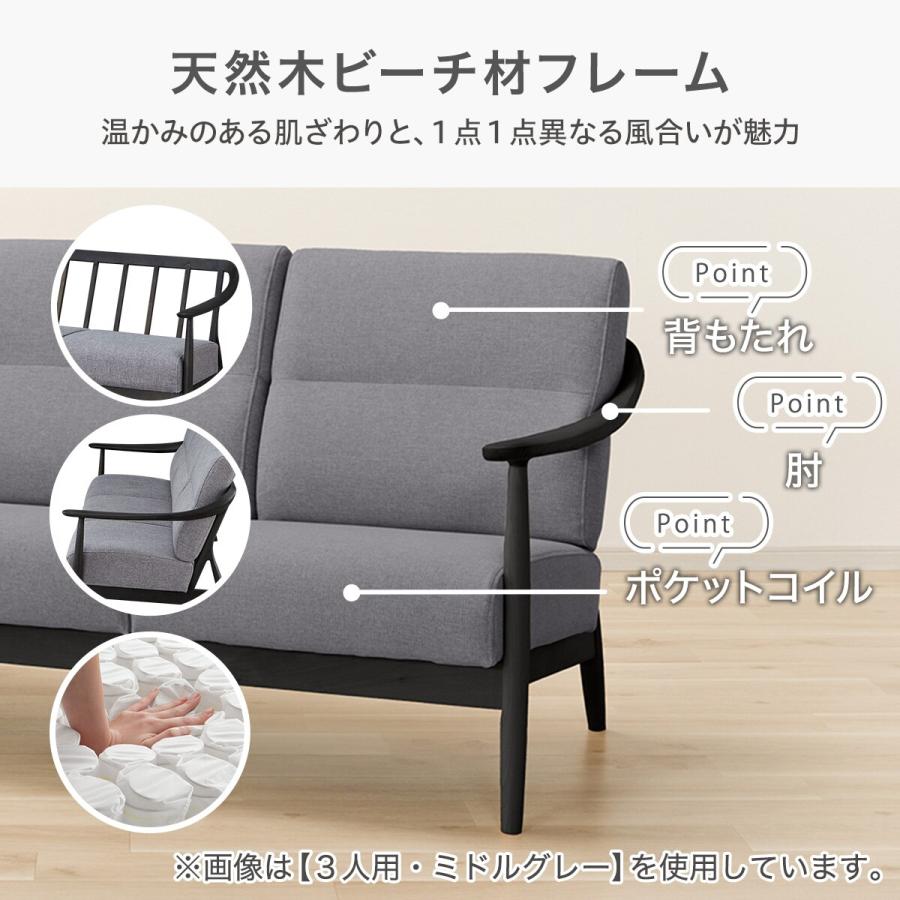 ニトリ（NITORI） 傷・汚れに強い2人掛け布張りソファ(NコレクションS1