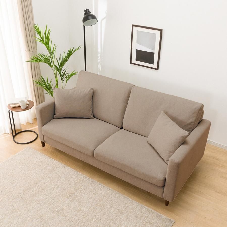 ニトリ 3人掛け 布張り ソファ 天然木 アルダー材 ナチュラル d2811 ニトリ 3人掛け 布張り ソファ 天然木 アルダー材 ナチュラル