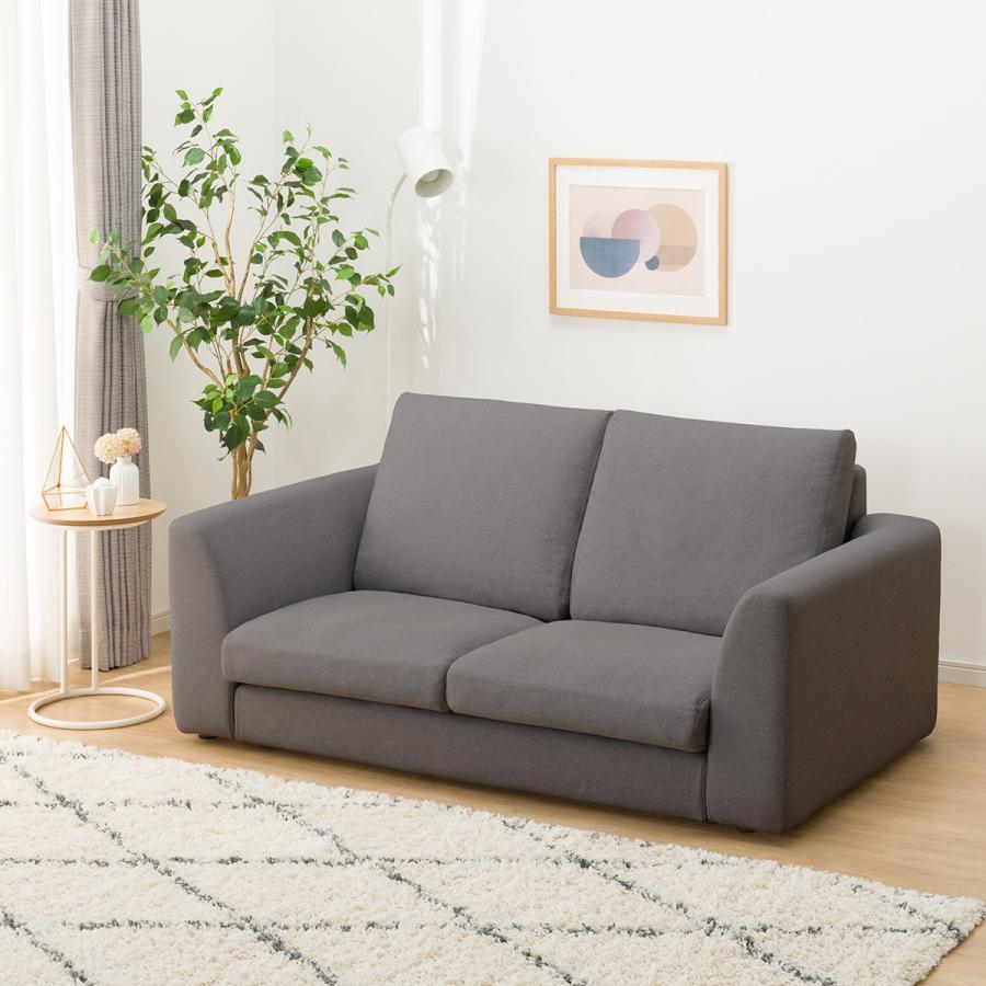 ニトリ ソファー ソファ 布張り2人掛けソファ プラスチック脚