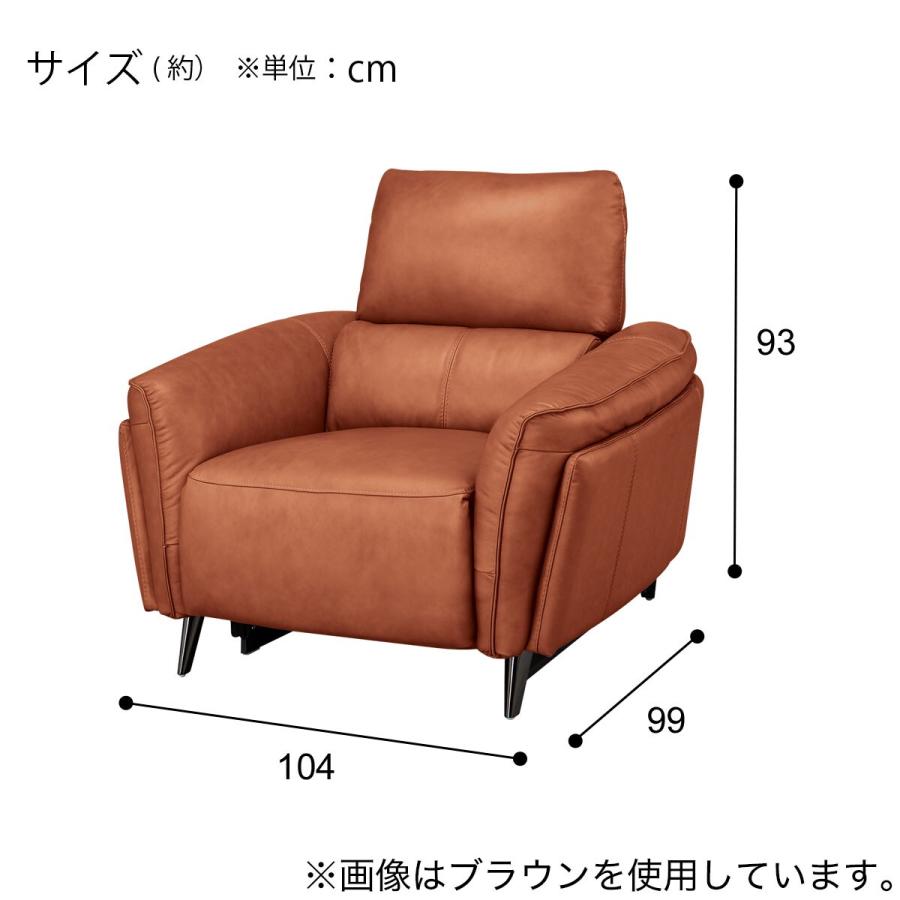 ニトリ（NITORI） 1人掛けソファ 本革(一部合成皮革)タイプ (LS02 SK