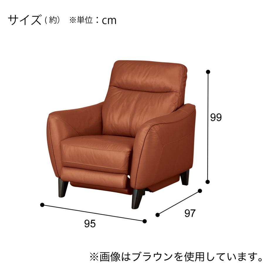 ニトリ（NITORI） 1人掛けソファ 本革(一部合成皮革)タイプ (LS06 SK