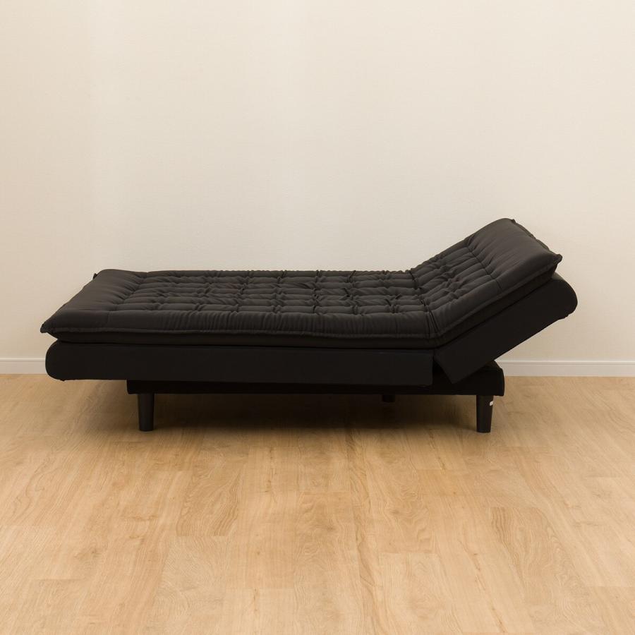 ニトリ　傷・汚れに強い合成皮革 ソファベッド(Nシールド ロック2 RC BK) ニトリ 傷・汚れに強い合成皮革 2人掛けソファベッド(Nシールド