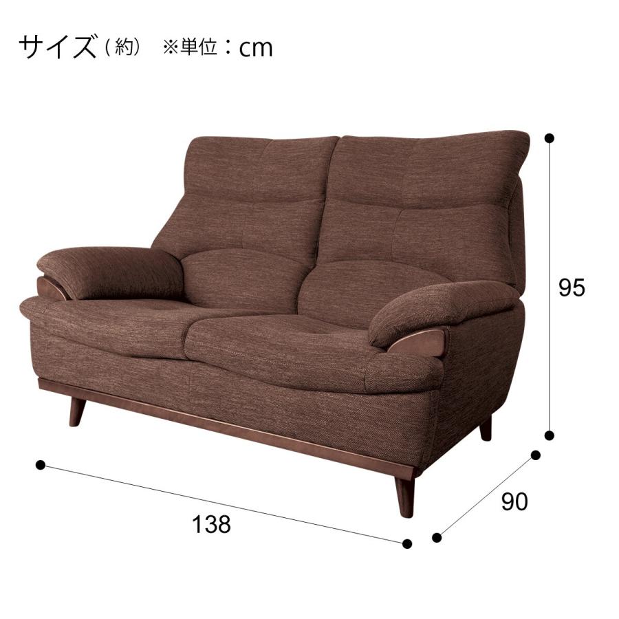 布張り2人掛けソファ(PD02-2 DBR) ニトリ : 2110300029712 : ニトリ 