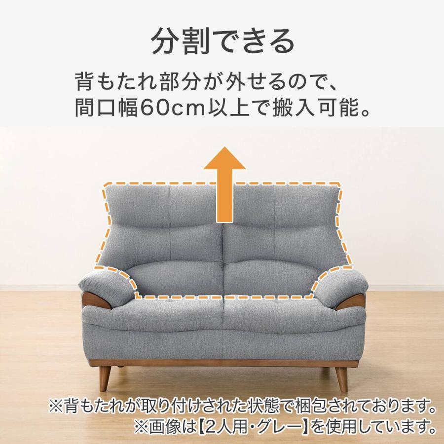 ニトリ（NITORI） 2人掛けソファ 布張りタイプ (PD02-2 OR) : ニトリ