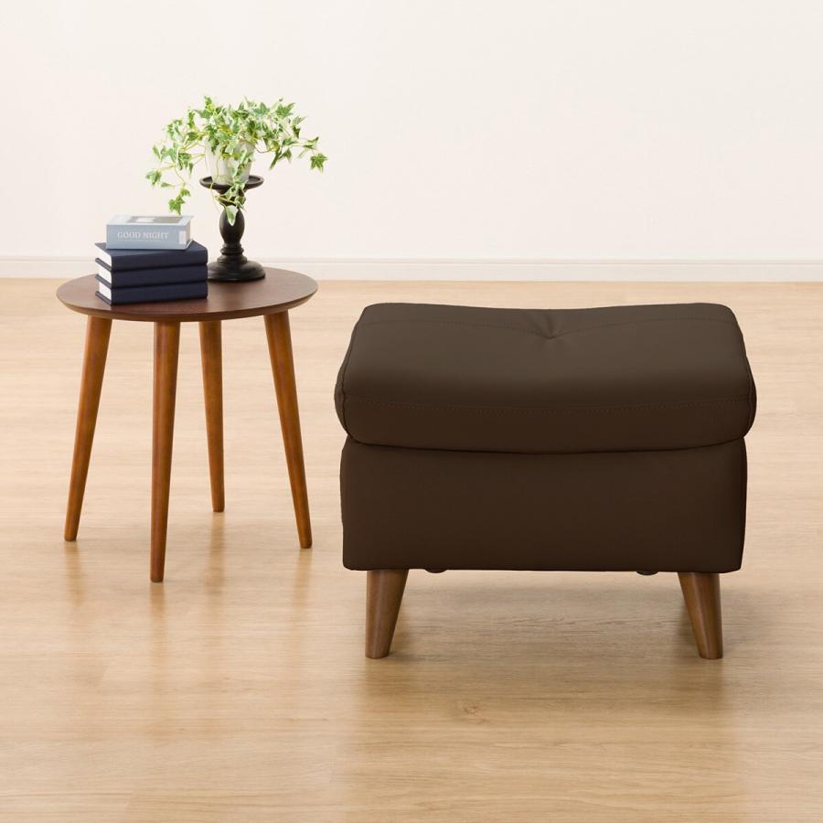 【新品】傷・汚れに強い合成皮革 オットマン(PD02-2 Nシールド DBR) ニトリ 傷・汚れに強い合成皮革 スツール(PD02-2 Nシールド DBR