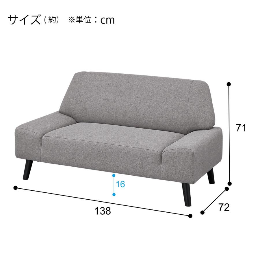 I001 ニトリ2人掛けソファー ニトリ ソファー ソファ 2人掛け 布張りソファ(CX01 GY