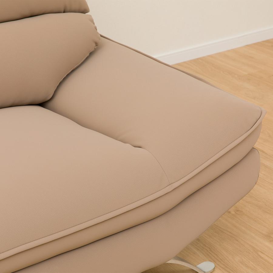 ニトリ 傷・汚れに強い合成皮革3人掛けソファ(FR03 BE) : ニトリ