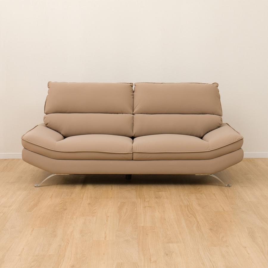 ニトリ（NITORI） 傷・汚れに強い合成皮革3人掛けソファ(FR03 BE