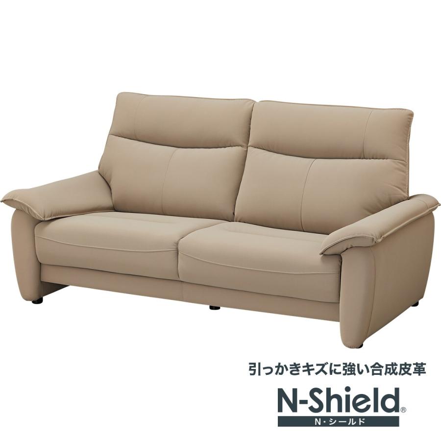ニトリ（NITORI） 傷・汚れに強い合成皮革 3人掛けソファ(DL01 N