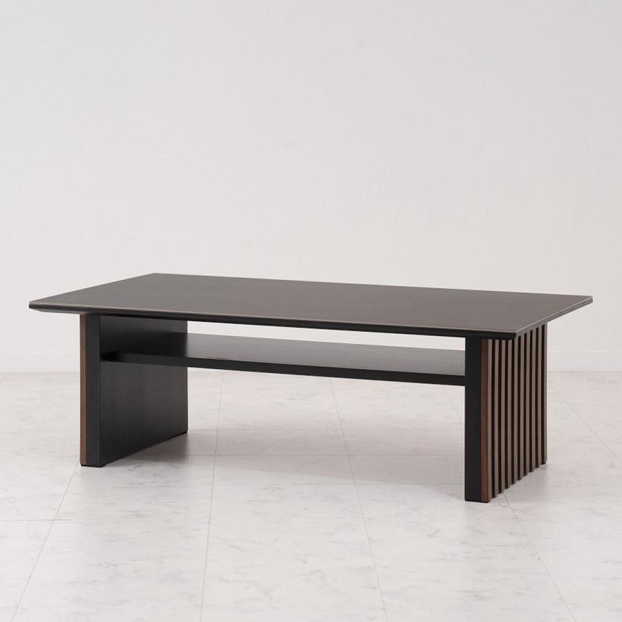 ニトリ（NITORI） 格子脚のセラミックセンターテーブル (BK/WN