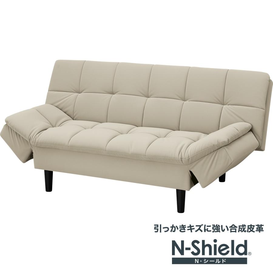 ニトリ（NITORI） 傷・汚れに強い ソファベッド 合皮タイプ(BD03 N